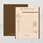 Mijn favoriete Memory Bachelorette Party Game Informatiekaartje (Voorkant / Achterkant)