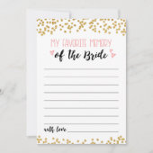 Mijn favoriete memory Vrijgezellenfeest of Hen Par Kaart (Voorkant)