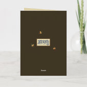 Mijn favoriete mens grappig schattig mooi bloemmot kaart (Achterkant)