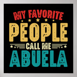 Mijn favoriete mensen noemen me Abuela Moederdag Poster