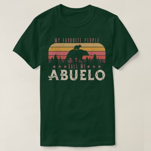 Mijn favoriete mensen noemen me Abuelo Mannen Retr T-shirt (Design voorkant)
