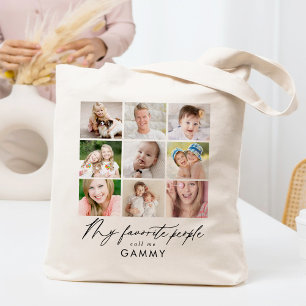 Mijn favoriete mensen noemen me Collage Custom Can Tote Bag