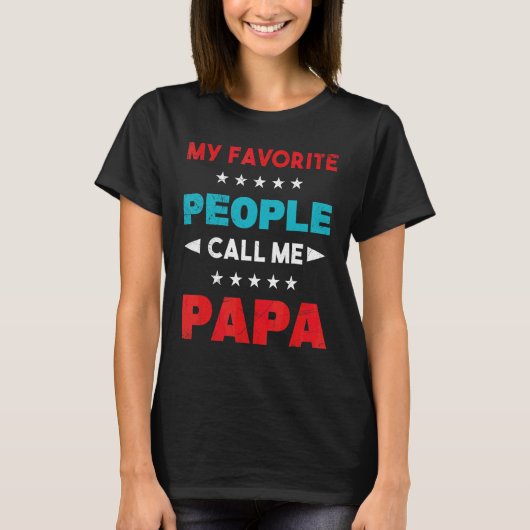 Mijn favoriete mensen noemen me Cool Papa Pap Mann T-shirt (Voorkant)