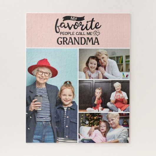 Mijn favoriete mensen noemen me| Fotocollage van 4 Legpuzzel (Verticaal)