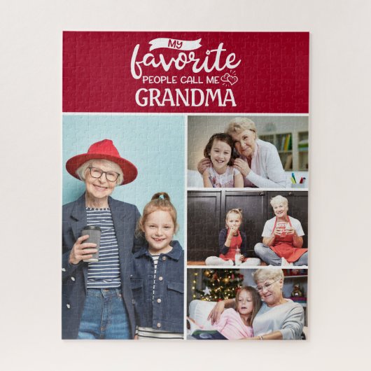 Mijn favoriete mensen noemen me| Fotocollage van 4 Legpuzzel (Verticaal)