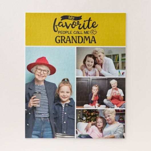 Mijn favoriete mensen noemen me| Fotocollage van 4 Legpuzzel (Verticaal)