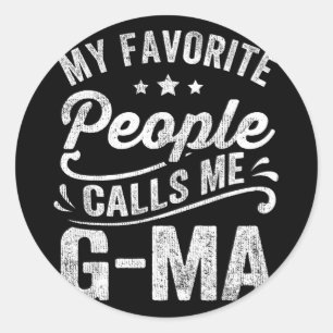 Mijn favoriete mensen noemen me G-ma Moederdag Gif Ronde Sticker