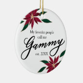 Mijn favoriete mensen noemen me Gammy Christmas Keramisch Ornament (Rechts)