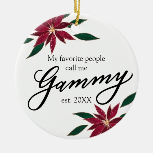 Mijn favoriete mensen noemen me Gammy Christmas Keramisch Ornament (Voorkant)