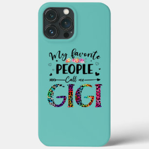 Mijn favoriete mensen noemen me Gigi Floral Leopar Case-Mate iPhone Case