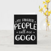 Mijn favoriete mensen noemen me Gogo Funny Oma Bir Kaart (Gele Bloem)