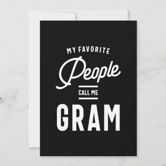 Mijn favoriete mensen noemen me Gram Kaart (Voorkant)
