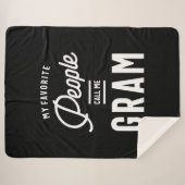 Mijn favoriete mensen noemen me Gram Sherpa Deken (Voorkant (horizontaal))