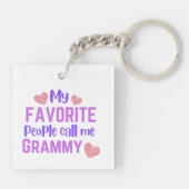 Mijn favoriete mensen noemen me Grammy Sleutelhanger (Achterkant)