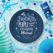 Mijn favoriete mensen noemen me Gramps grootouders Papieren Bordje (Feest)