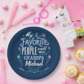 Mijn favoriete mensen noemen me Gramps grootouders Papieren Bordje (Feest)