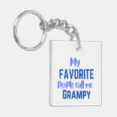 Mijn favoriete mensen noemen me grijs sleutelhanger (Voorkant Links)