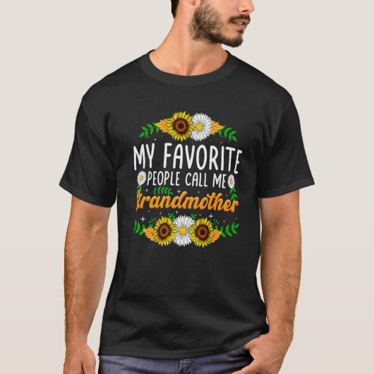 Mijn favoriete mensen noemen me grootmoeder zonneb t-shirt (Voorkant)