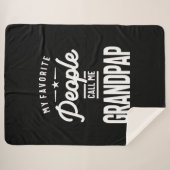 Mijn favoriete mensen noemen me grootpap sherpa deken (Voorkant (horizontaal))