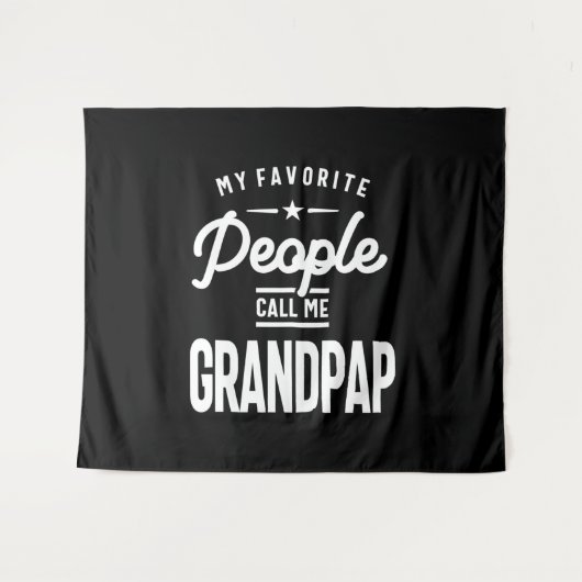Mijn favoriete mensen noemen me grootpap wandkleed (Voorkant (horizontaal))