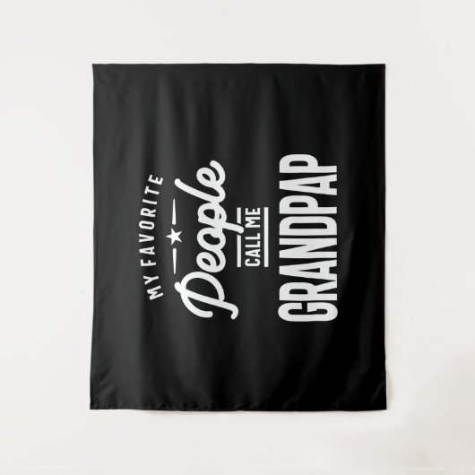 Mijn favoriete mensen noemen me grootpap wandkleed (Voorkant)