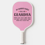 Mijn favoriete mensen noemen me kleinma Custom Pickleball Paddle (Achterkant)