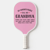 Mijn favoriete mensen noemen me kleinma Custom Pickleball Paddle (Voorkant)