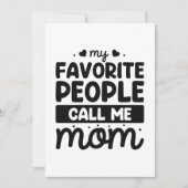 Mijn favoriete mensen noemen me mama bedankkaart (Voorkant)