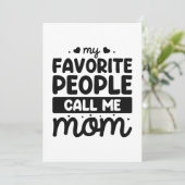 Mijn favoriete mensen noemen me mama bedankkaart (Staand voorkant)