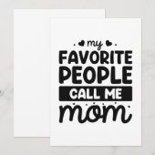 Mijn favoriete mensen noemen me mama bedankkaart (Voorkant / Achterkant)