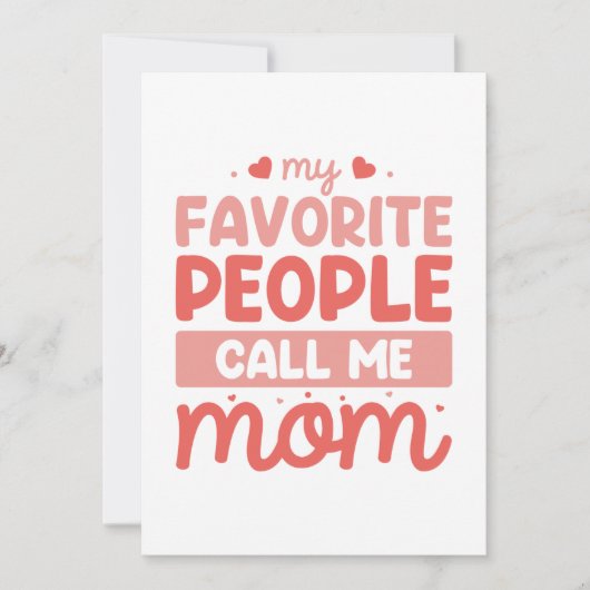 Mijn favoriete mensen noemen me mama bedankkaart (Voorkant)