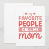 Mijn favoriete mensen noemen me mama bedankkaart (Voorkant / Achterkant)