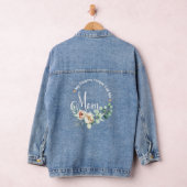 Mijn favoriete mensen noemen me mama Floral mama Denim Jacket (Hangar)