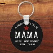 Mijn favoriete mensen noemen me mama Gepersonalise Sleutelhanger (Voorkant)