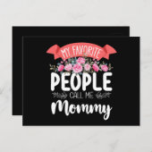 Mijn favoriete mensen noemen me mama Moederdag Briefkaart (Voorkant / Achterkant)