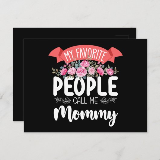 Mijn favoriete mensen noemen me mama Moederdag Briefkaart (Voorkant / Achterkant)