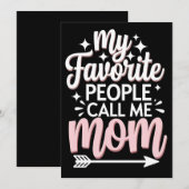 Mijn favoriete mensen noemen me mama Moederdag Flo Kaart (Voorkant / Achterkant)