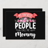Mijn favoriete mensen noemen me mama Moederdag Kaart (Voorkant / Achterkant)