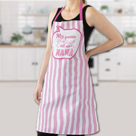 Mijn favoriete mensen noemen me Mama Mother's Pink Schort