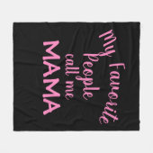 Mijn favoriete mensen noemen me mama Roze Fleece Deken (Voorkant (Horizontaal))