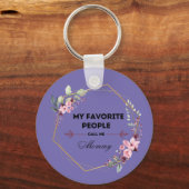 mijn favoriete mensen noemen me mammie sleutelhang sleutelhanger (Voorkant)