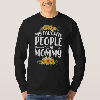 Mijn favoriete mensen noemen me mammie zonnebloemo t-shirt