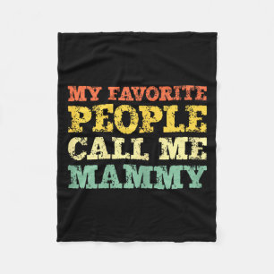 Mijn favoriete mensen noemen me mammy vintage  fleece deken