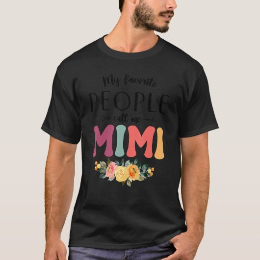 Mijn favoriete mensen noemen me Mimi vrouwen Flowe T-shirt (Voorkant)