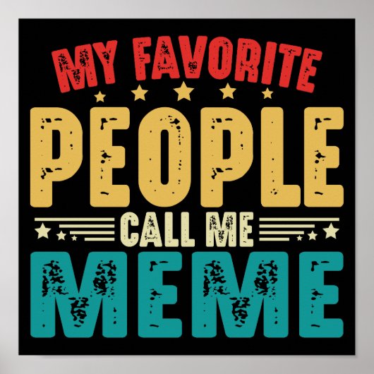 Mijn favoriete mensen noemen me Moederdag Poster (Voorkant)