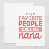 Mijn favoriete mensen noemen me Nana Bedankkaart (Voorkant / Achterkant)