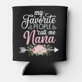 Mijn favoriete mensen noemen me Nana Moederdag Flo Blikjeskoeler (Voorkant)