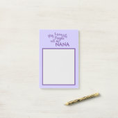 Mijn favoriete mensen noemen me Nana Paars Post-it® Notes (Op bureau)