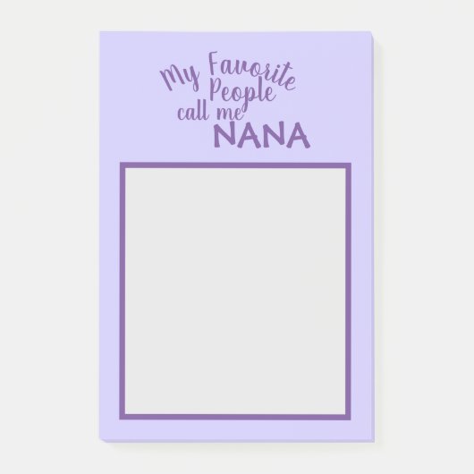 Mijn favoriete mensen noemen me Nana Paars Post-it® Notes (Voorkant)