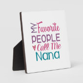 Mijn favoriete mensen noemen me Nana Plaque met Ea Fotoplaat (Voorkant)